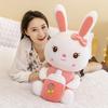 Cute bottle rabbit plush toy little white rabbit doll girl bed super soft cloth doll throw pillow birthday gift