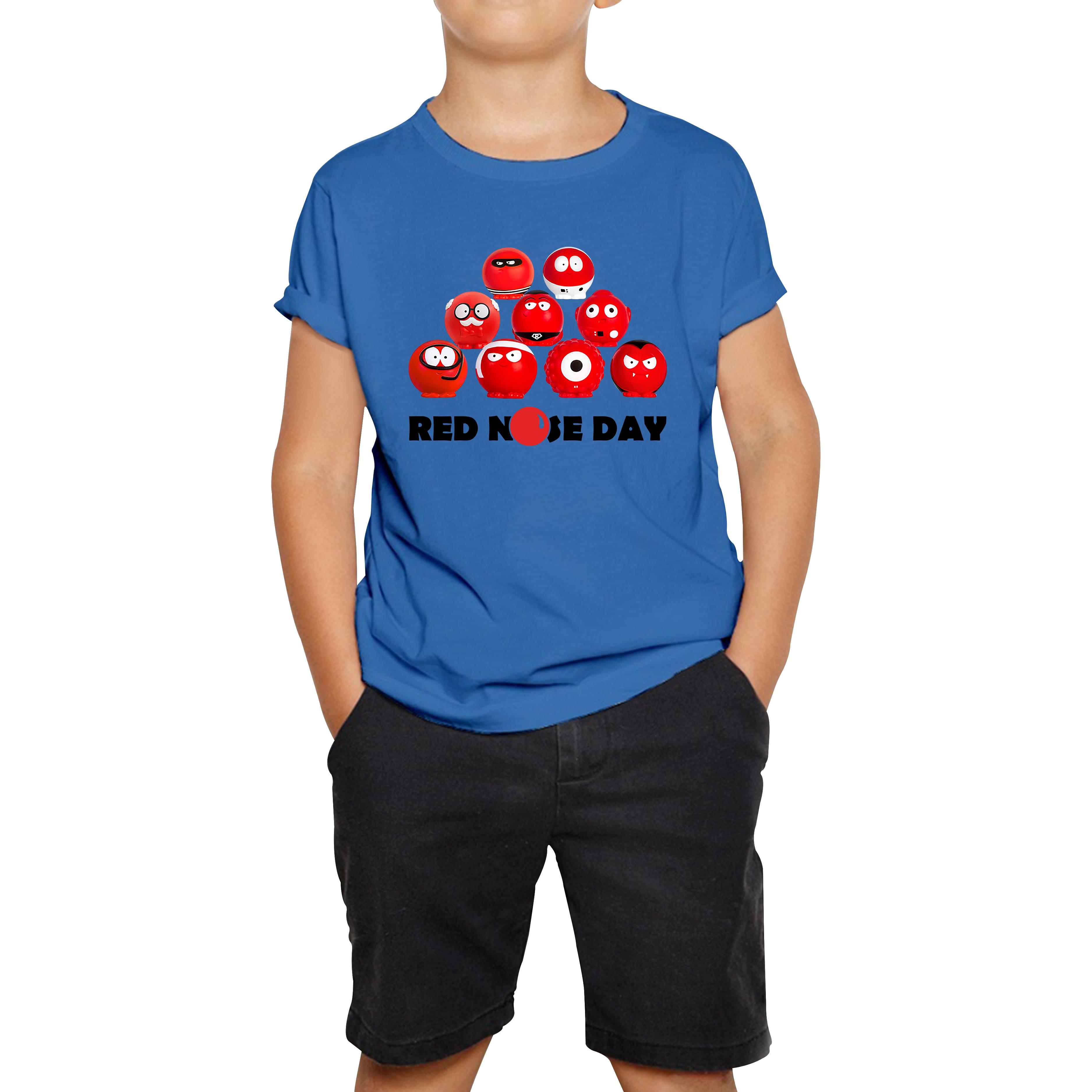 Red Nose Day Comic Relief Noses Kids T Shirt 100