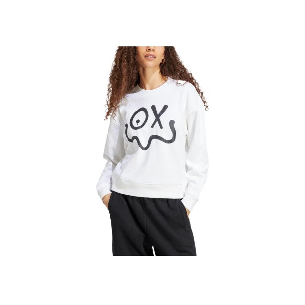 Adidas Originals x André Saraiva Clover Print Crew Neck Sweatshirt Women Sweatshirt White HY4268