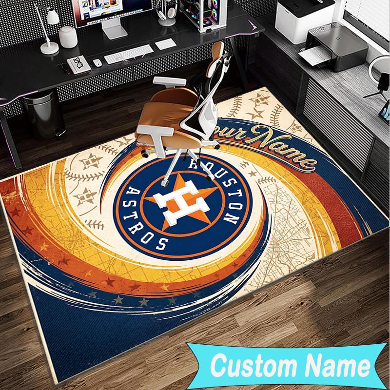 Custom Name Rug Houston basketball Graffiti Art Area Rug Suitable for Indoor,Carpets for Homes, Offices,Living Rooms,Home Decor,Christmas Gift