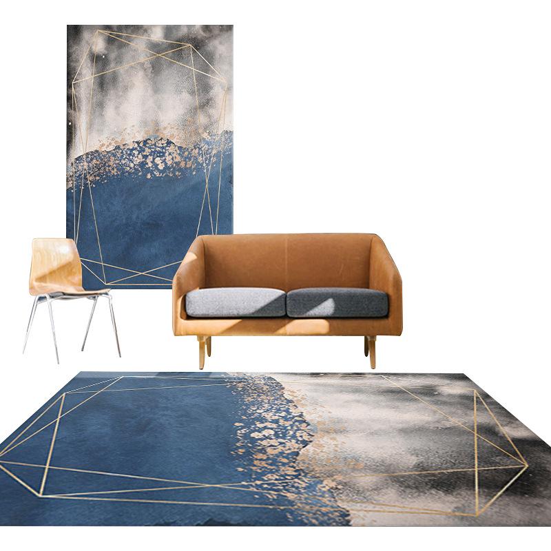 Nordic Geometric Carpet Living Room Coffee Table Mat Sand Blanket Bedroom Bedside Blanket 3D Printing Splicing Carpet Floor Mat