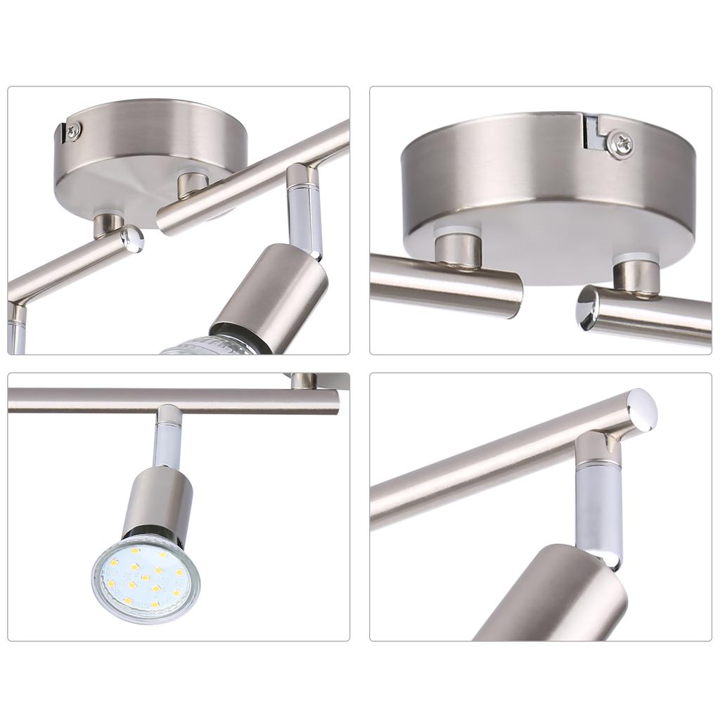 Tomshine 4-fach verstellbare Deckenstrahler 4 x 4W GU10 LED-Lampen 400lm Ausleuchtung Flexibel