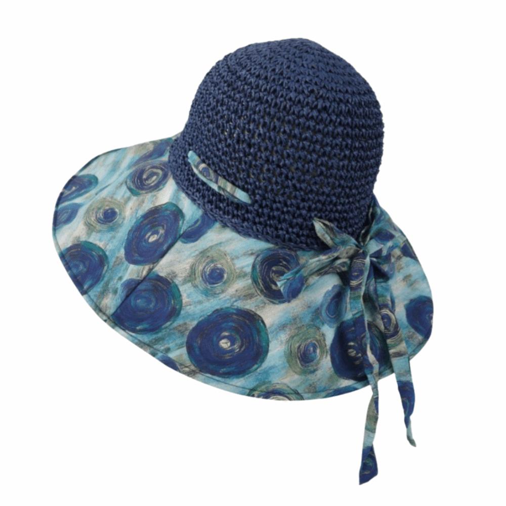 Grass Hat Large Brim Straw Hat Foldable Exquisite Flower Sun Protection Hat Uv Protection Breathable Beach Hat Beach