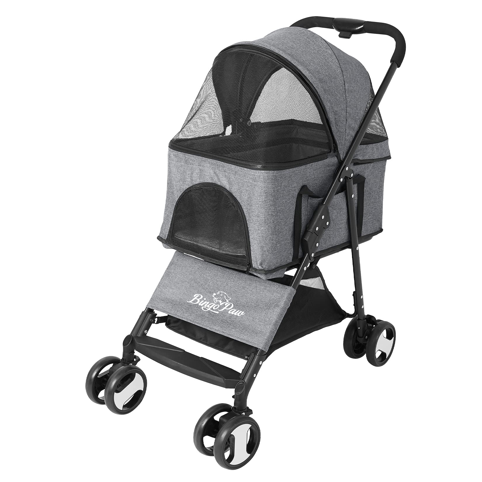 

BingoPaw Pet Dog Small Medium Отдельная переноска для домашних животных Dog 2 Walking Pet Rain Cover Evacuation Cart, Багги, Собака, Собака, Компактный, Тип, Складная, 2-сторонняя тележка,