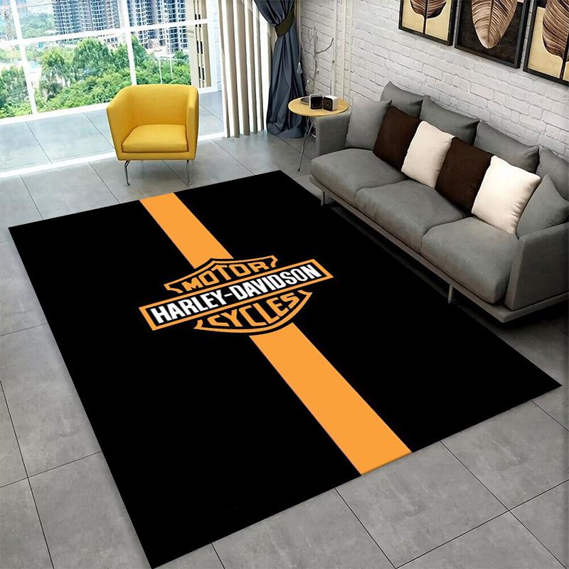 Classic H-Harleys Racing Moto Carpet Rug for Playroom Bedroom Living Room Sofa Home Decor,kid Game Area Rug Non-slip Floor Mat