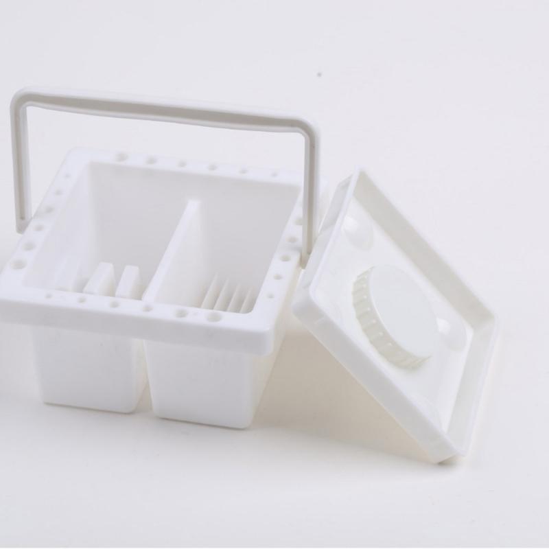Combined Paintbrush Care Unit Solvent Resistant Design With Lid And Carrying Handle 6.5x6.5x3.5 Storage System