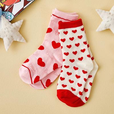 Loveholic Socks 2-Piece Set Pink (Ages 4-7)_CZ8124013