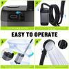Portable Shower for Camping, Spopal 6000mAh Rechargeable Camping Shower with Intelligent LED Display for Hiking, Travel, Car