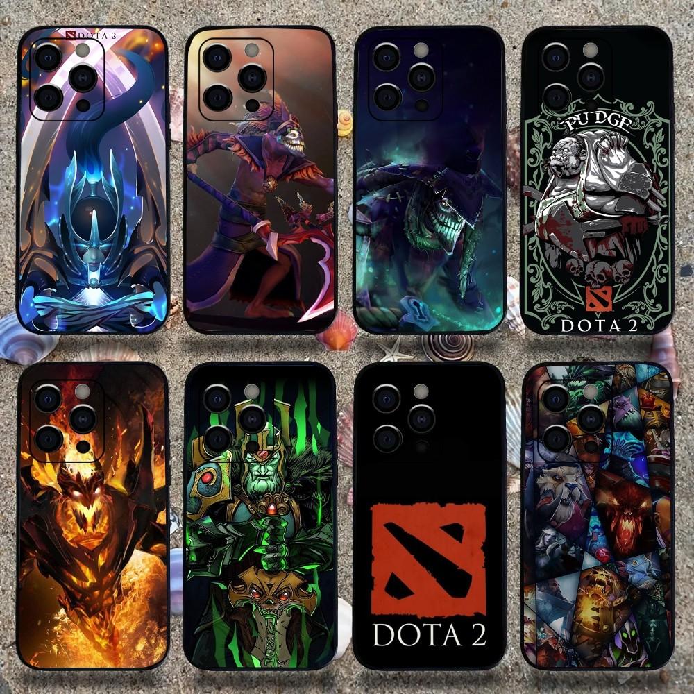 Game D-Dota 2 Phone Case For Apple iPhone 15,14,13,12,11,Pro,X,XS,Max,XR,Plus,Mini Soft Black Cover