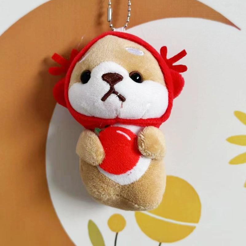 Cute Puppy Akita Dog Little Fox Plush Toy Corgi Small Mini Doll Hanging Decoration
