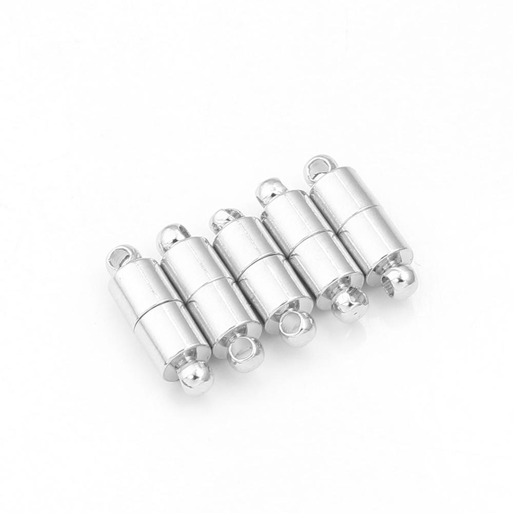 5 Stück/Los Starke Magnetische Verschlüsse Kupferbeschichtet Magnet Endverschluss Verbinder Für Schmuckherstellung DIY Lederband Armbänder Halskette