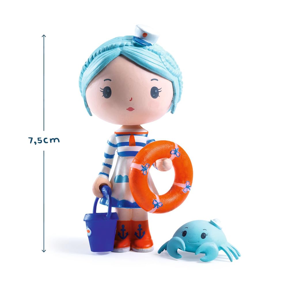 DJECO Tinyly Teeny Marinette Squick Mini Play Nordic Style Stylish Montessori for Girls Ages Kindergarten and School Entrance Sports Autumn Nights &