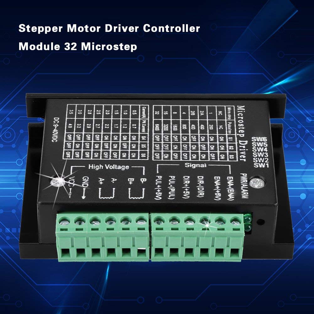 0.5-4A 9-40V DC CNC Stepper Motor Driver 32 Micro-Step Resolutions Step Controller Module Board for 8, 11, 14, 16, 17 Stepper Motor