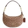 Payton 22 Logo Coated Canvas and Smooth Leather Handbag Mini Women's Gold and Brown