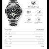 Reloj JINSHIDUN multifuncional para hombre, reloj mecánico automático resistente al agua con doble calendario de tendencia para hombre