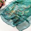 1Pc Scarves Thin Women Breathable Polyester Long Lady Shawl Chiffon Scarf Plum Blossom