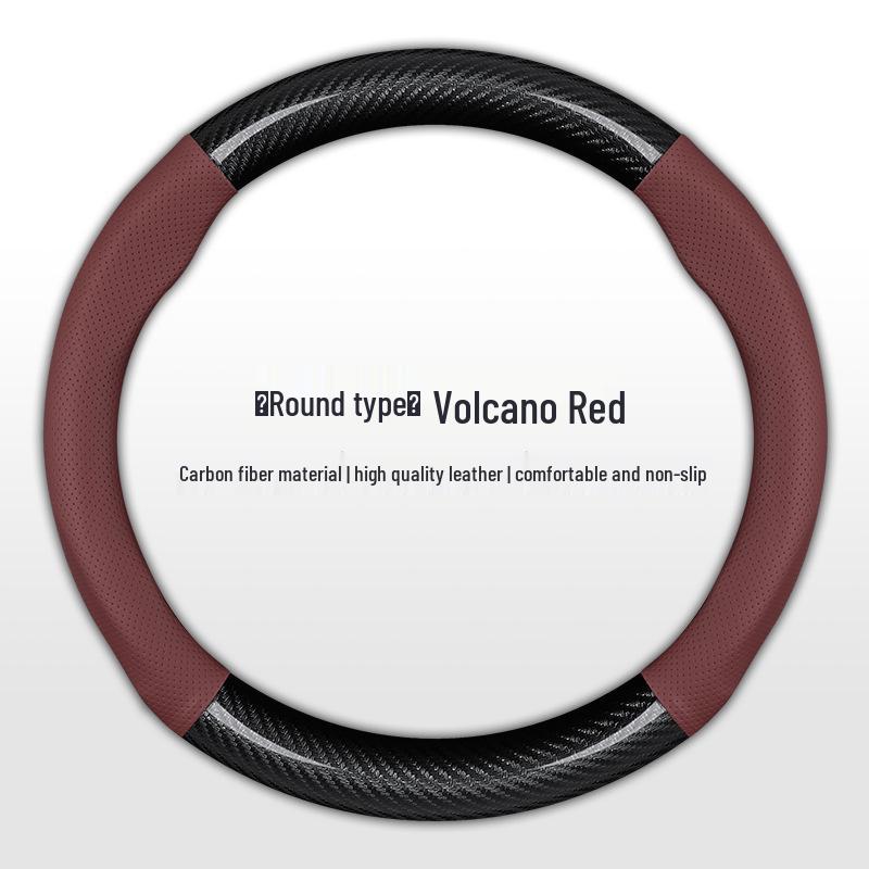 Genuine Leather Carbon Fiber Steering Wheel Cover for Trumpchi GS4/GS5/GS3/GS7/GS8/GA4/GA5/GA8/GM8