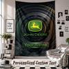 Wall Hanging Tapestry With Custom Name & Text, John Deere Decorative Tapestry For Bedroom