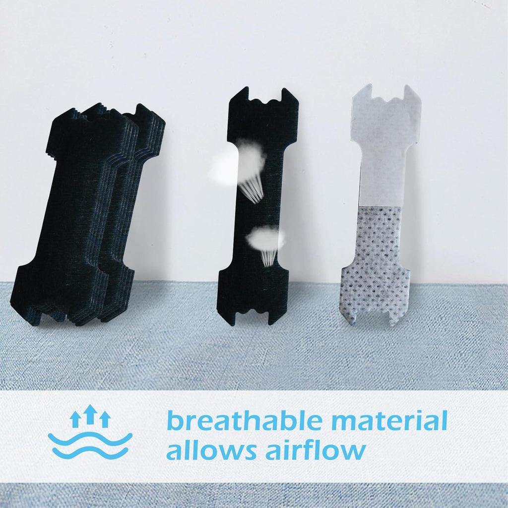 Black Breathable Nose Strips for Nasal Congestion Relief - Suitable for Children and Adults