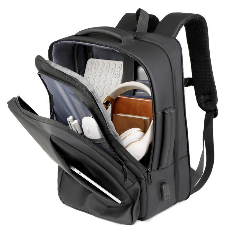 Men's Backpack, Computer Bag, Large-capacity, Multi-compartment Business Trip and Commuting Backpack