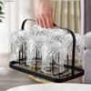 Minimalist Iron Mug Drying Rack Glass Cup Stand Water Cup Drain Rack Countertop Bottle Drying Shelf Storage for Home Bar