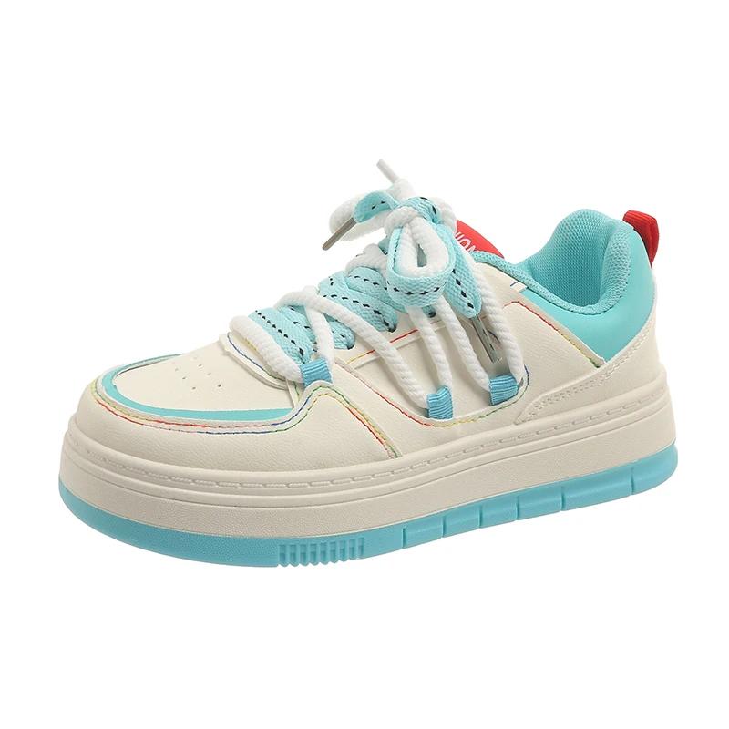 Spring and Autumn New Versatile Fashionable Mesh Non-slip Women's Shoes Comfortable Casual Sports Thick-soled Low-top Shoes