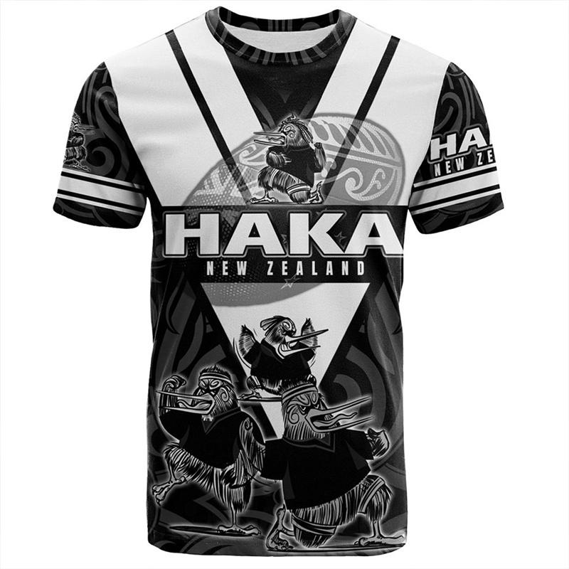 3D Print New Zealand Maori Aotearoa Silver Fern Symbols Tattoo T Shirt For Men NZ Waitangi Day Graphic T-shirts Tees Top Clothes