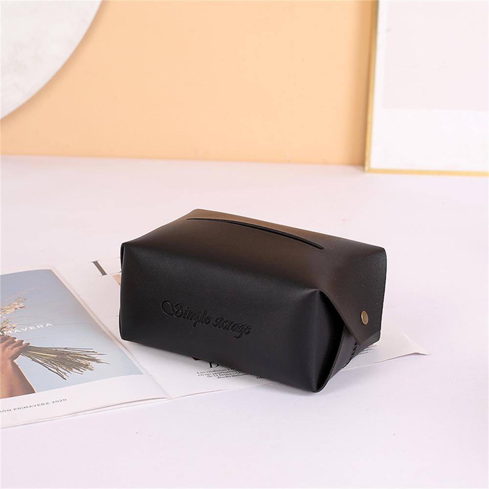 Nordic PVC Leather Tissue Box Portable, Desktop Toilet Paper Holder Napkin Storage Box WC Paper Container Home Decoration