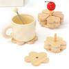Four-leaf Clover Shape Coaster Heat-Resistant Anti-scalding Placemat Natural Dining Table Mats for Hot Pots Bowls & Dishes,