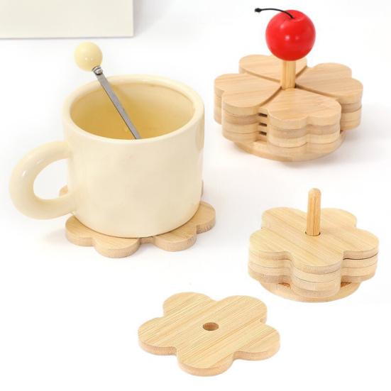 Podložka ve tvaru čtyřlístku, žáruvzdorná, proti opaření, přírodní podložky na jídelní stůl