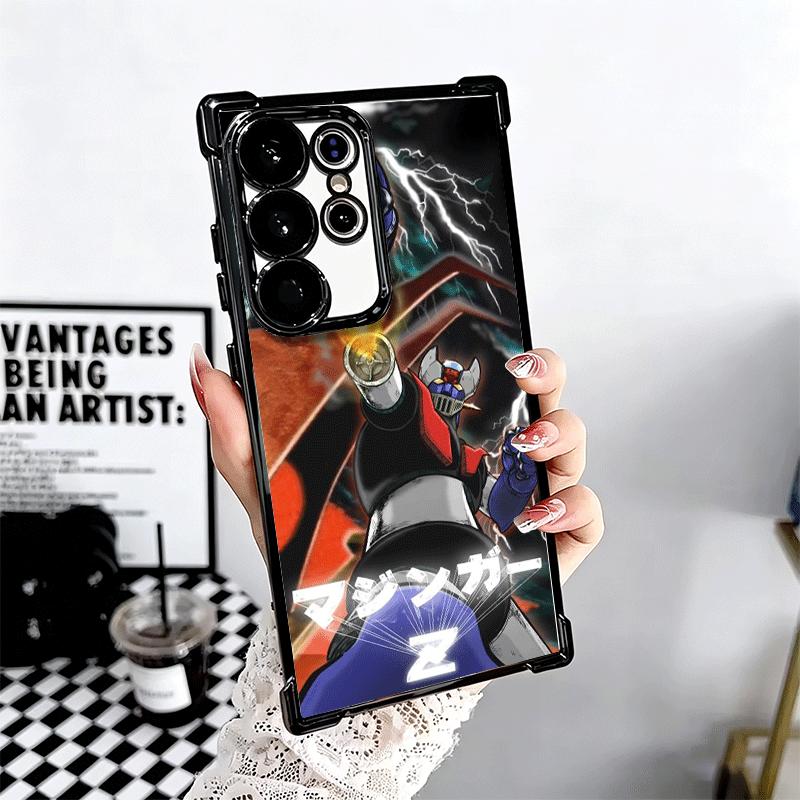 M-Mazinger Z Anime Plating Phone Case For Samsung Galaxy S24 S25 FE S26 Edge S23 Ultra S22 S21 Plus S20 Anti-Fall Airabag Cover