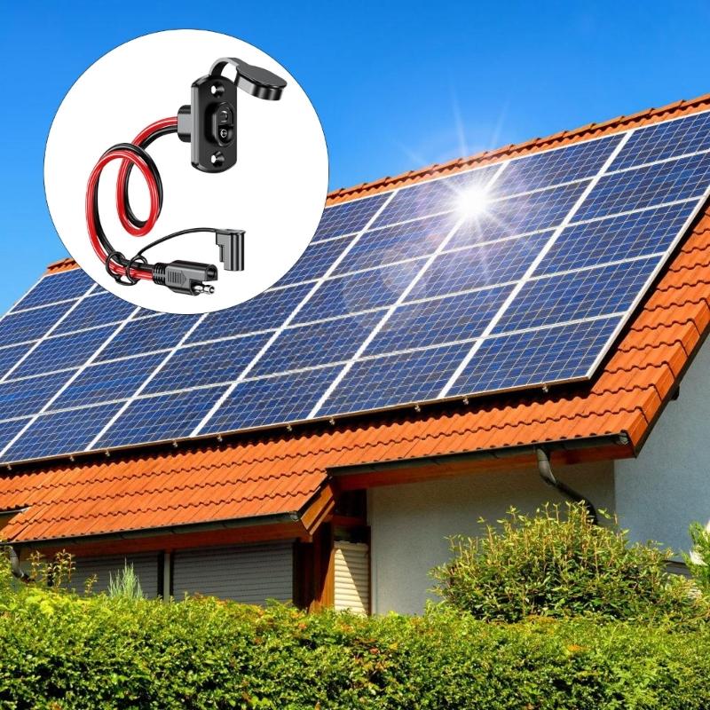 30cm 12AWG SAE Extension Wire Quick Disconnects Male to Female Socket Cable For Easy Carry Power Systems Maintenance