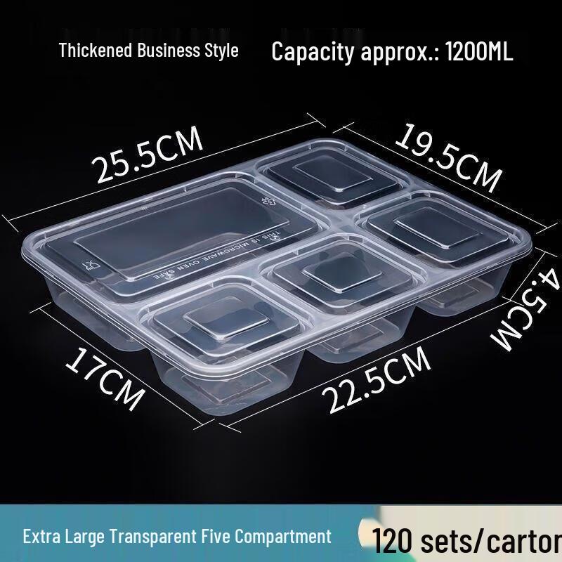 Disposable Multi-Compartment Meal Prep Containers