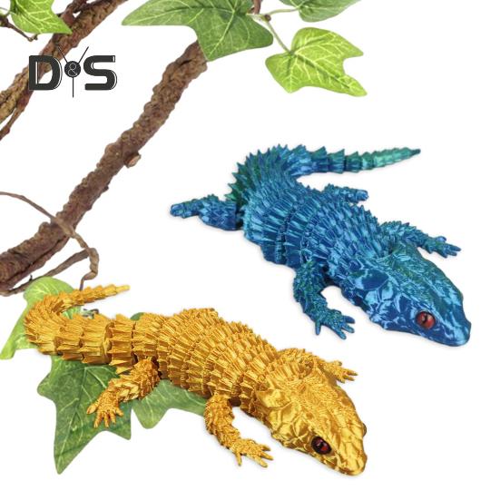3D-Eidechsen-Simulationsmodell, Action-Spielzeug, Desktop-Dekoration, realistisch aussehende, leuchtende Farben, Tierthema, Eidechsen-Zappelspielzeug, Fotografie-Requisite