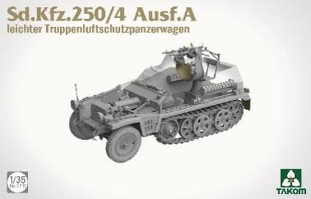 Takom Light Armored Personnel Carrier Plastic Model Kit TKO2211 1/35 Sd.Kfz.250/4 A-type Anti-Aircraft