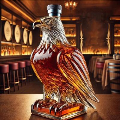 Nowa Karafka do Whiskey Eagle Szklana Męska Zabawna Butelka do Whiskey Dekoracja Domowego Baru Prezent Zestaw Karafki do Whiskey