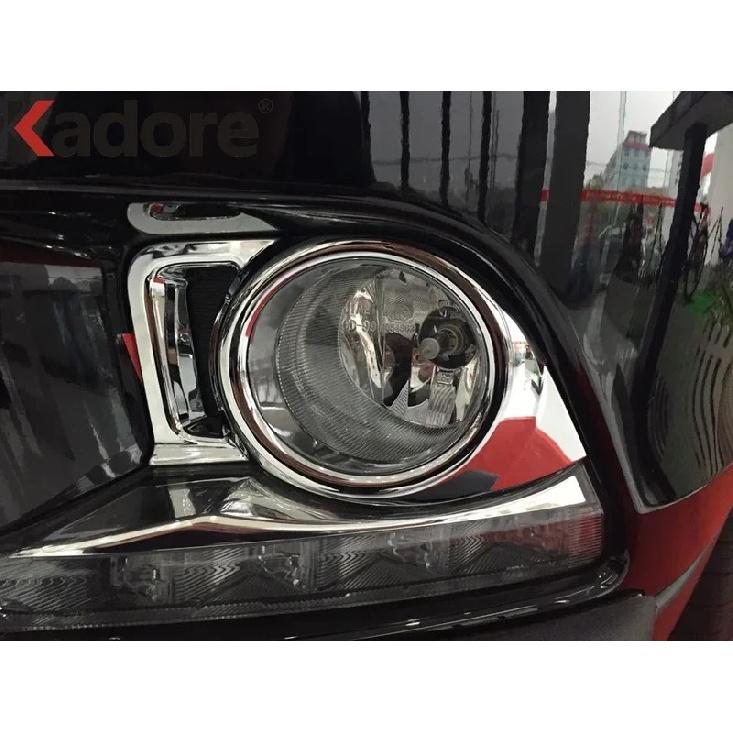 For Toyota Highlander 2014 2015 2016 Chrome Car Front Rear Fog Light Lamp Cover Trim Foglights Foglamp Bezel Trims Accessories