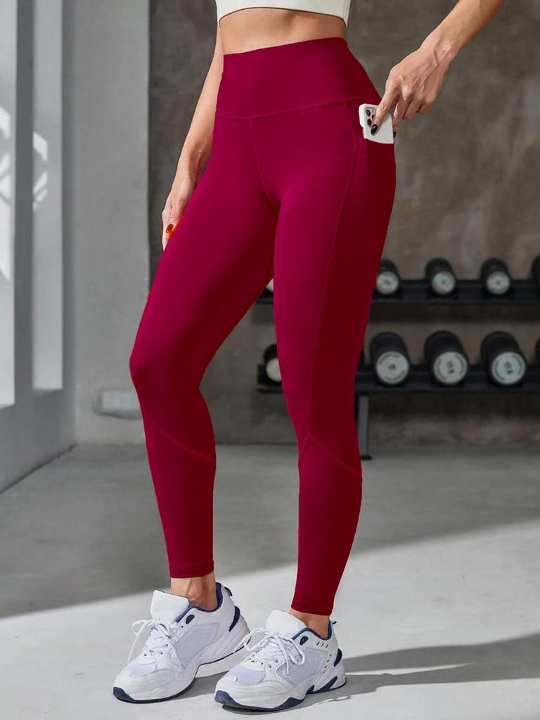 Sportleggings mit hohem Bund: Schlankmachende, Bauchkontrollierende, Po-hebende Yogahose für Damen