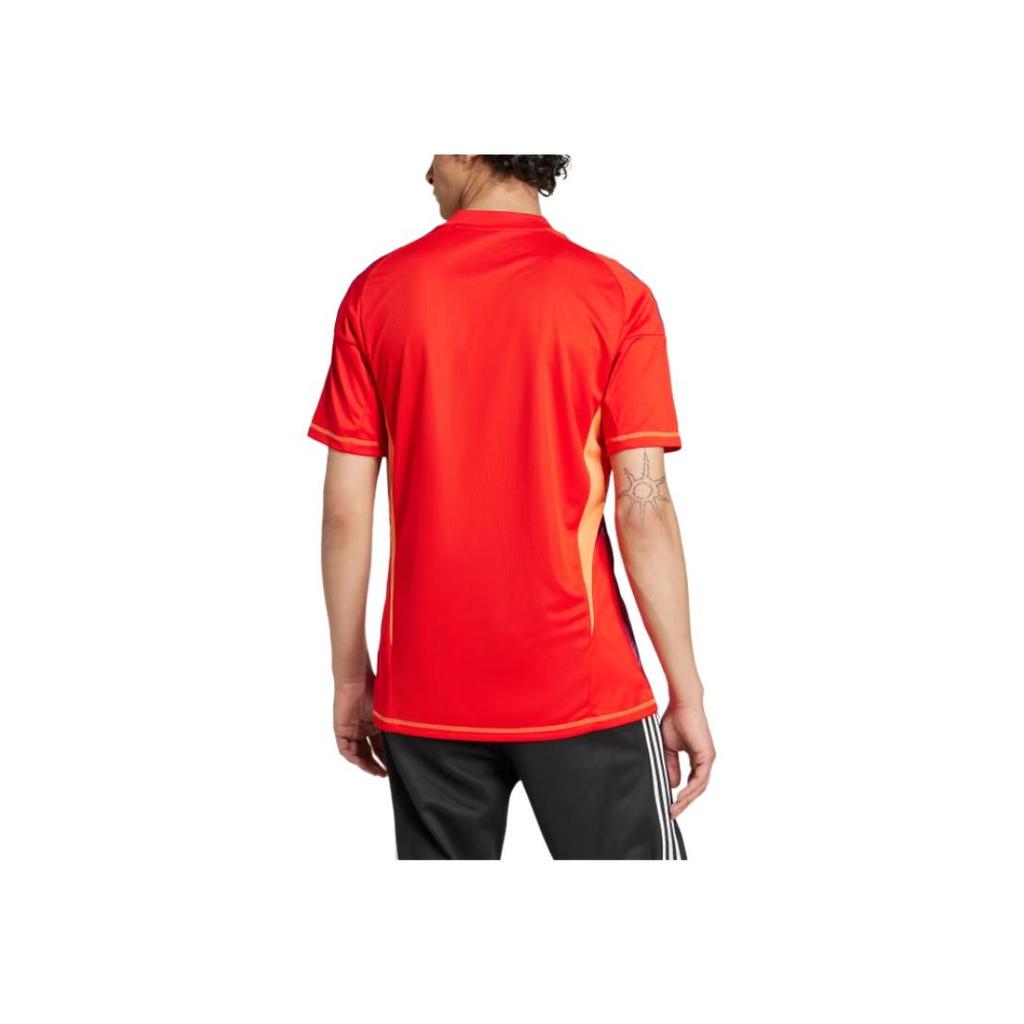 Adidas Juventus Moisture-Wicking Embroidered Team Logo Slim Fit V-Neck Short Sleeve Football Shirt Men Tops Royal-Blue IT3541