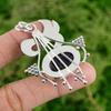 Daughters Day Sale Chevron Amethyst Stone 925 Sterling Silver Birthday Pendant