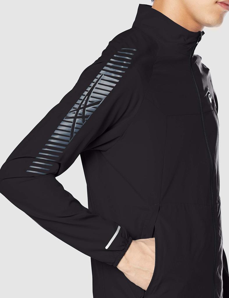 Running Wear Icon Jacket 2011B205 Performance Gray Japan XL To Japanese Size [Asics] Men's Black/Career (equivalent XL)