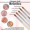Nail Art Brushes Set, 10 Pcs Nail Brushes for Nails Art Double-Ended Acrylic Nails Brush with Nail-Liner Brush Dotting Pens for Nail-Design-Brushes