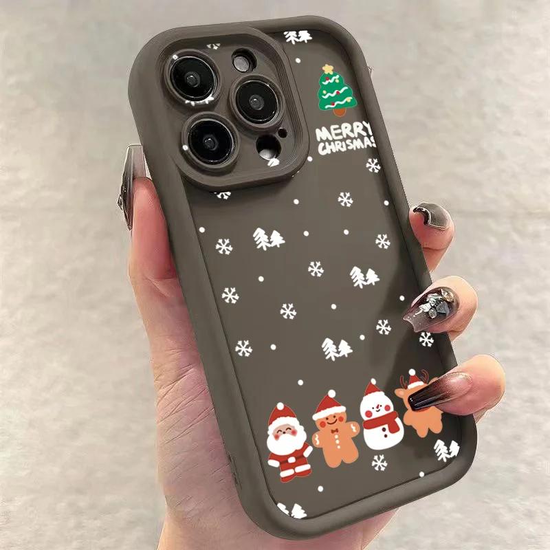 Christmas Santa Elk Phone Case for Xiaomi Redmi Note 14 13 12 11 Pro Plus 4G 5G 12S 11S 10S 10 9 9S 8 14C 13C Silicone Cover