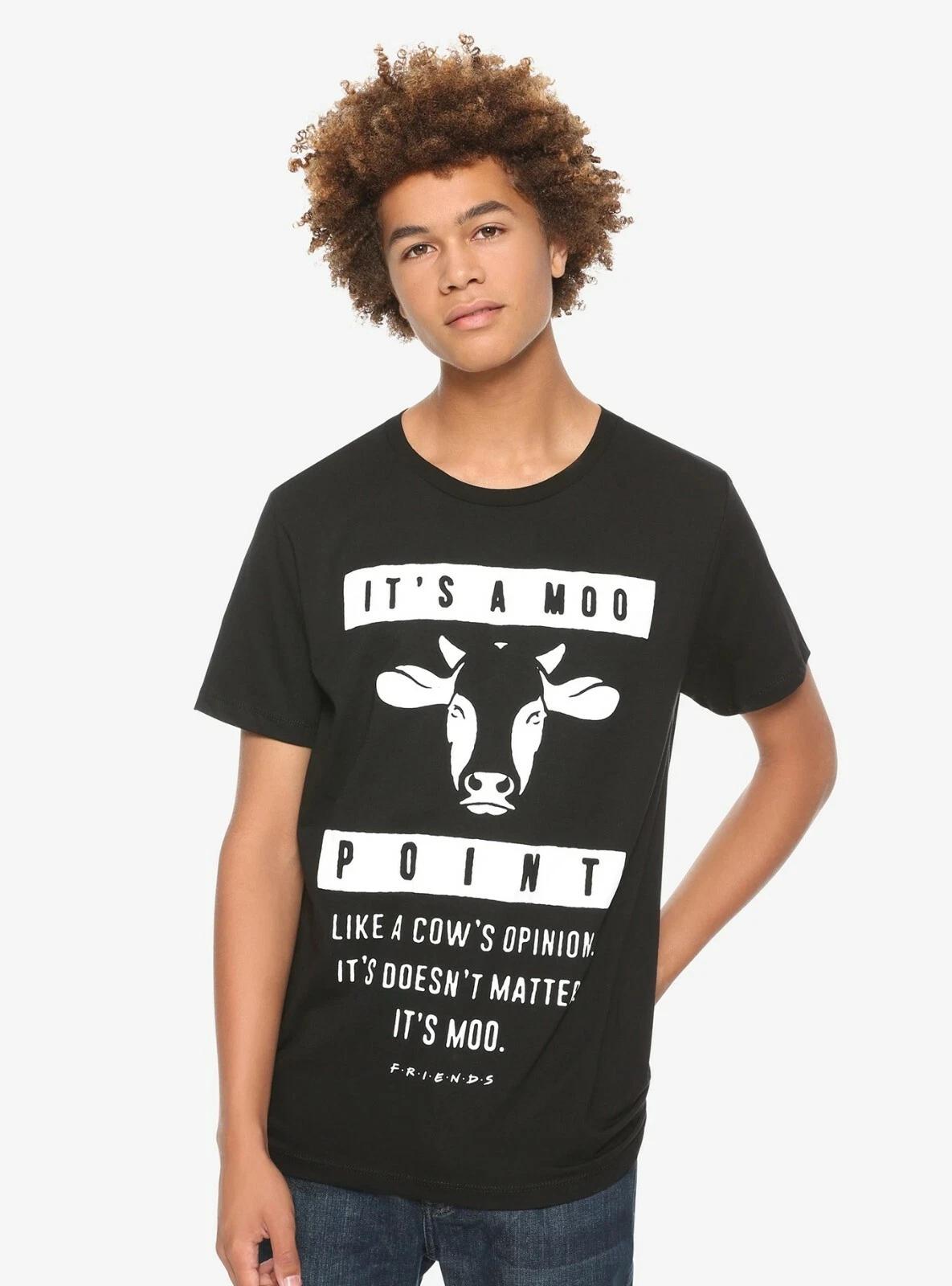 FRIENDS Mens It s A Moo Point Like A Cow s Opinion Shirt New XS-3XL L