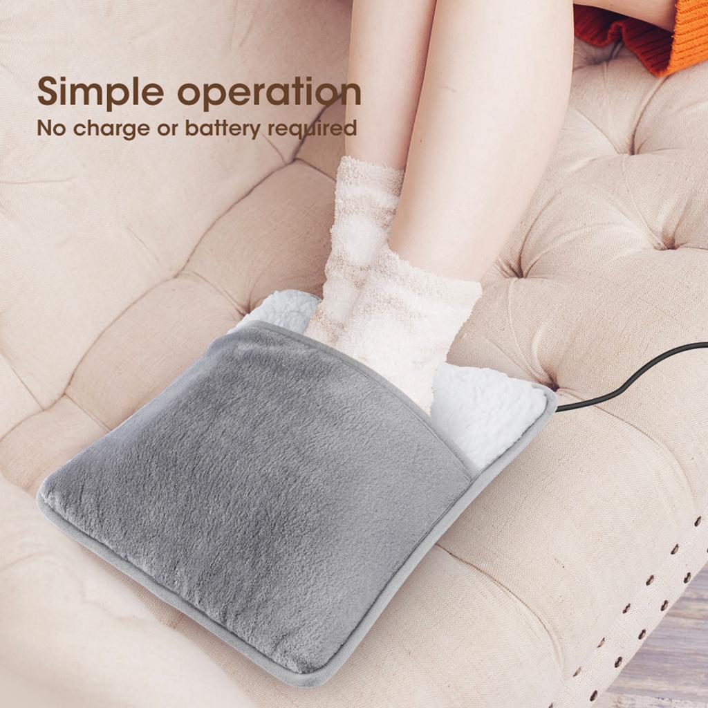 1/2/5PCS USB Heating Pad Winter Electric Foot Heated Mat Household Foot Warming Heater Household Washable Soft Plush Warmer