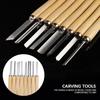 8pcs Wood Lathe Chisel Set, Woodworking Turning Tools Gouge Skew Parting, with Wood Handle and Steel , for Carpenters Carvers Artists