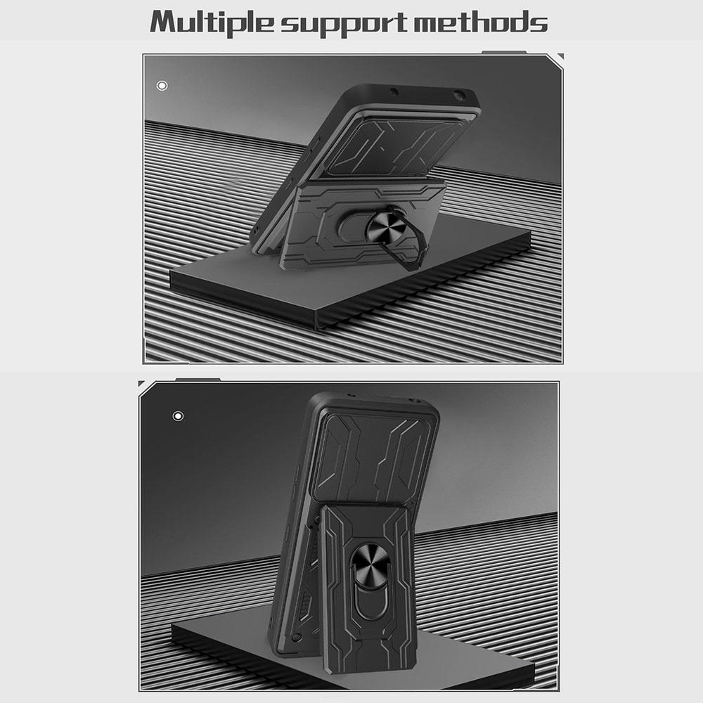 Phone Case For Infinix Note 40 Pro+/Note 40 Pro 5G/4G PC+TPU Kickstand Back Cover with Camera Slider