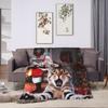Cat Selfie with Santa Flannel Blanket Winter  Soft Bedding Throws for Kids Couch Chair Street Trend Bedspread Sofa Bed Cover