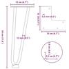 VidaXL Hairpin Legs for Coffee Table 4 Pieces Natural Steel 30 Cm Solid Steel 4012419