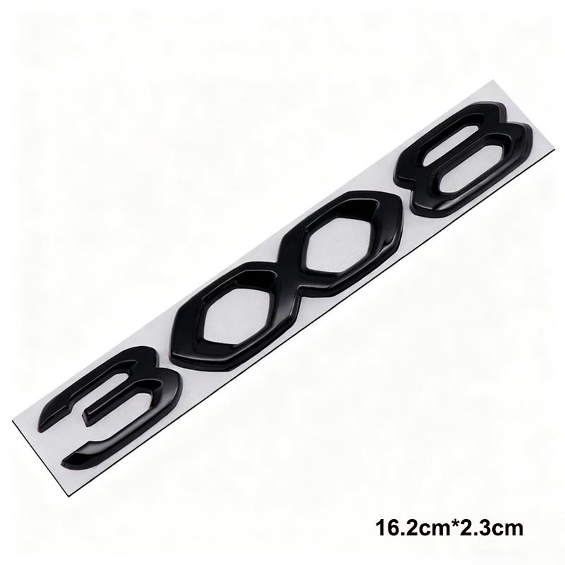 VZQR9 3D Metal Car Trunk Decoration Sticker For Peugeot 2008 3008 5008 Retrofit Upgrade Accessory